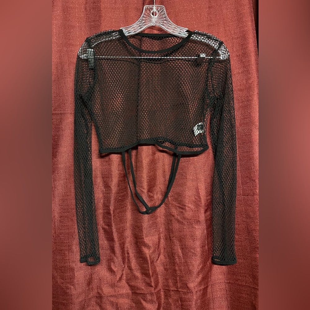 Black fishnet top